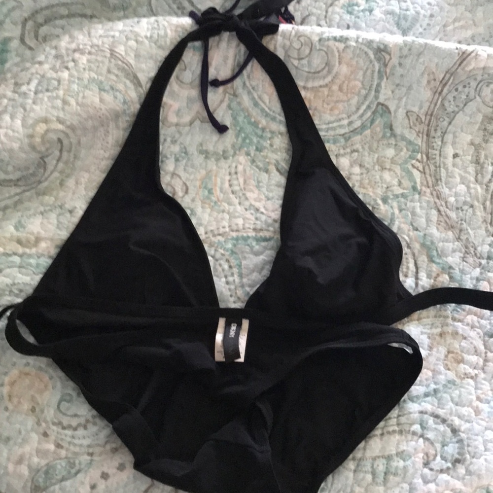 Dkny size 8 black  halter top /bikini bottom